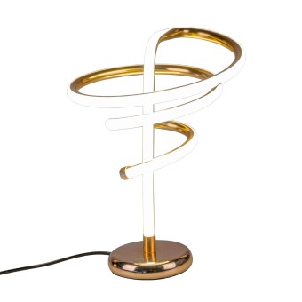 formano LED Tischlampe Spirale aus Metall Gold 