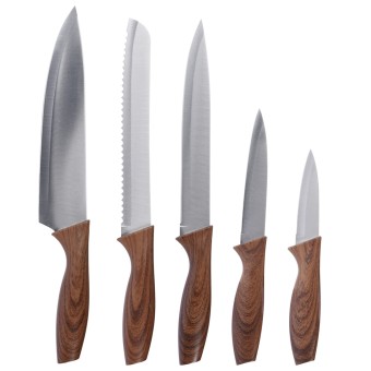 Neuetischkultur Messer-Set 5-teilig Holzdesign 