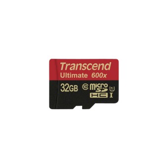 Transcend microSD Speicherkarte microSDHC MLC 32GB Class 10 UHS-I 600x + SD-Adapter 