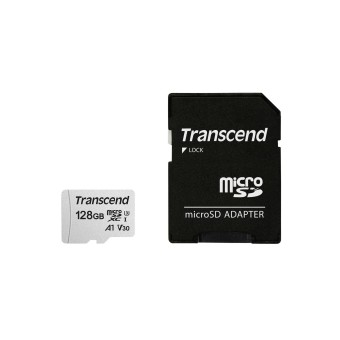 Transcend microSD Speicherkarte microSDXC 300S-A 128GB Class 10 UHS-I U3 V30 A1 