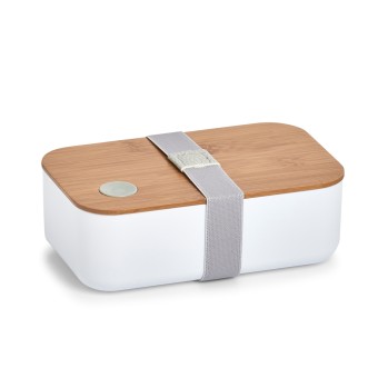 Neuetischkultur Lunchbox mit Bambusdeckel Weiß