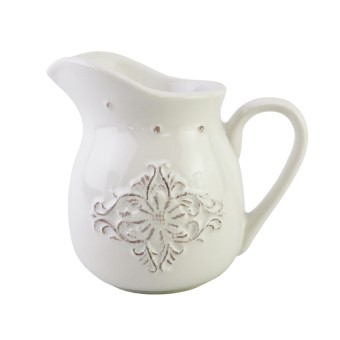 neuetischkultur Milchkännchen Keramik weiß Bessie 