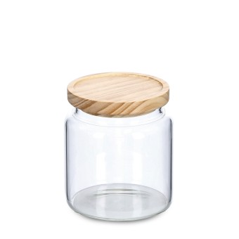 Neuetischkultur Vorratsglas mit Holzdeckel 830 ml 