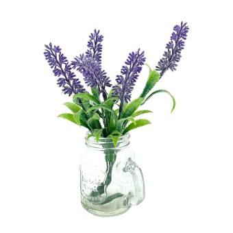 NTK-Collection Kunstblume Lavendel in Glaskrug Leilani 
