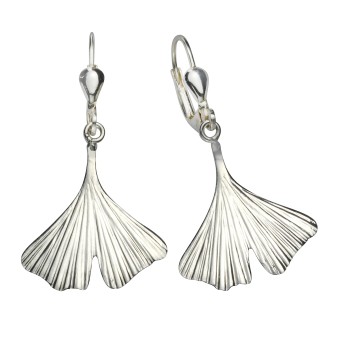 Ohrhänger 925/- Sterling Silber Ginkgo 