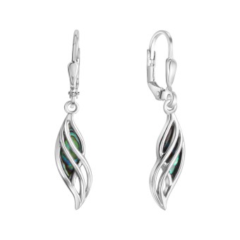 Ohrhänger 925-Sterling Silber rhodiniert Abalone 