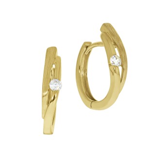 Celesta Gold Ohrring 375/- Gelbgold teilmattiert 