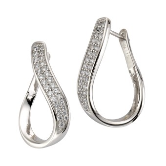 Celesta Ohrring 925/- Sterling Silber Zirkonia 