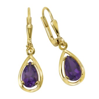 Fascination by Ellen K. Ohrringe Gold 333 Amethyst 