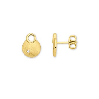 Orolino Ohrringe Gold 585 glanz/matt mit 2x Brillant 0,02ct. 