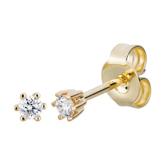 Orolino Ohrringe Gold 585 mit 2x Brillant zus. 0,10ct. 