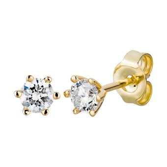 Orolino Ohrringe Gold 585 mit 2x Brillant zus. 0,50 ct. 