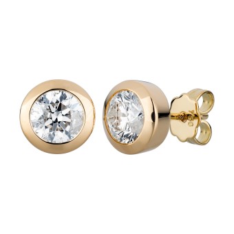 Orolino Ohrringe Gold 750 mit 2x Brillant zus. 2,00 ct. 