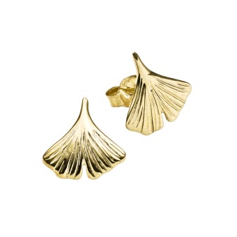 Ohrstecker 333/- Gelbgold Ginkgo 12x12mm 