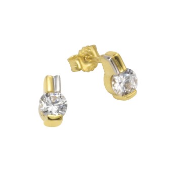 Ohrstecker 333/- Gelbgold Zirkonia 