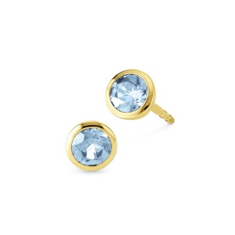 Orolino Ohrstecker 585/- Gelbgold Blautopas Sky Blue 