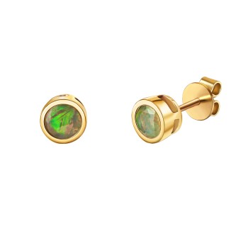 Ohrstecker 585/- Gelbgold glanz Opal 