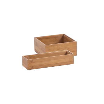 HTI-Living Ordnungsboxen Holz klein 2er-Set 