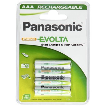 Panasonic 1x4 Panasonic Akku NiMH Micro AAA 750 mAh Rechargeable Evolta 