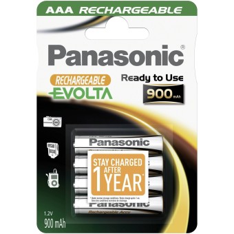 Panasonic 1x4 Panasonic Akku NiMH Micro AAA 900 mAh 