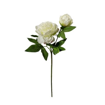 Pfingstrose 23 cm Kunstblume Flora Weiß