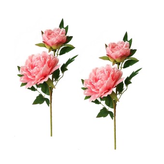 HTI-Living Pfingstrose 2er Set Rosa Flora 71 cm 