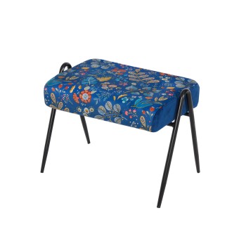 HTI-Living Polsterhocker B/H/T 55 x 42 x 39 cm Olean Blue Fantasy 