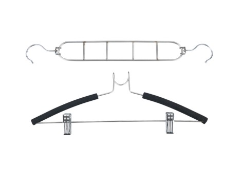 Maximex Raumspar-Bügelsystem 5tlg, 4er-Set, platzsparendes Kleiderbügelsystem 