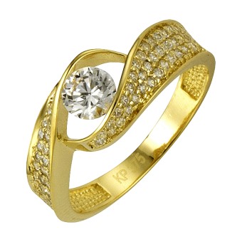 Celesta Gold Ring 375 Gold mit Zirkonia weiß 054 (17,2)