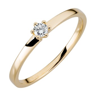 Orolino Ring 585/- Gelbgold 1 Brill. 0,10 ct. 052 (16,6)