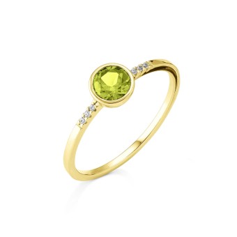 Orolino Ring 585/- Gelbgold Brillant/Peridot 054 (17,2)