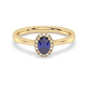 Diam Addict Ring 585 Gelbgold mit Diamant und Saphir 056 (17,8)