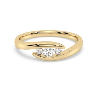 Diam Addict Ring 585 Gelbgold mit im Labor gezüchteten Diamanten 054 (17,2)