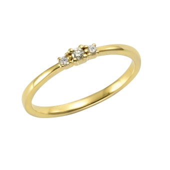 Orolino Ring 585 Gold 3x Brillant zus. 0,08ct. 050 (15,9)