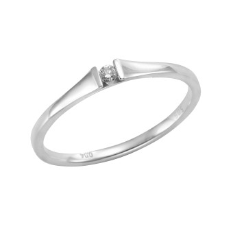 Orolino Ring 585 Weißgold Brillant 0,04ct. 052 (16,6)