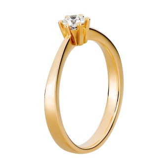 Orolino Ring 750/- Gelbgold 1 Brill. 0,25 ct. 054 (17,2)