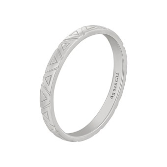 CAI Ring 925 Silber rhodiniert Dreiecke Stacking 048 (15,3)