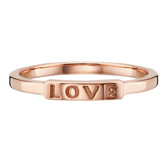 CAI Ring 925/- Silber rotvergoldet LOVE 050 (15,9)