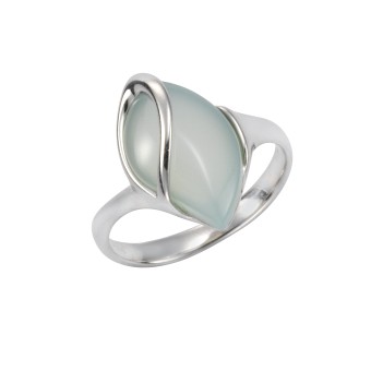 Ring 925/- Sterling Silber Aqua Achat 052 (16,6)