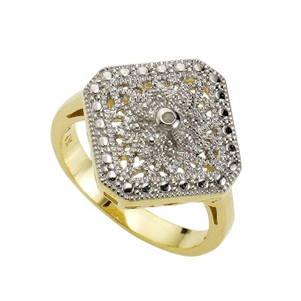 Ring 925 Sterling Silber Diamant 0,01ct. 016 (50,5)