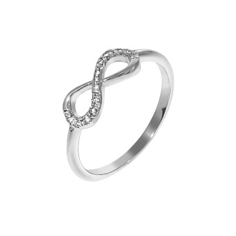 Ring 925/- Sterling Silber Infinity Zirkonia 052 (16,6)