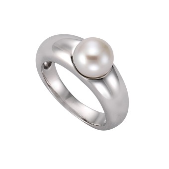 ZEEme Pearls Ring 925 Sterling Silber Muschelkernperle weiß 052 (16,6)