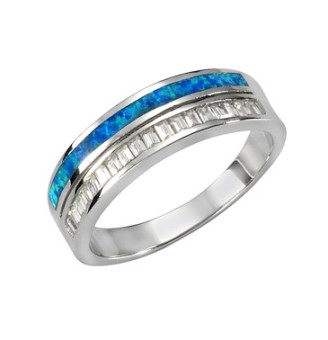 Ring 925/- Sterling Silber Opal & Zirkonia 052 (16,6)