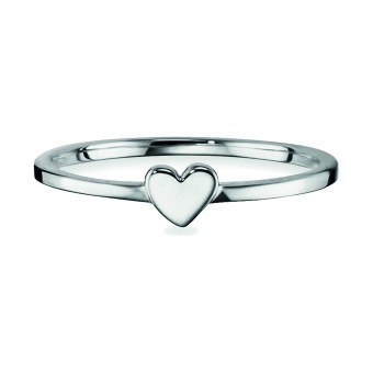 CAI Ring 925/- Sterling Silber rhodiniert Herz 050 (15,9)