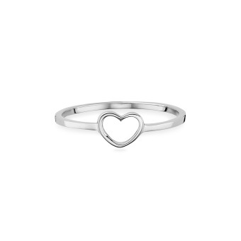 CAI Ring 925/- Sterling Silber rhodiniert Herz 050 (15,9)