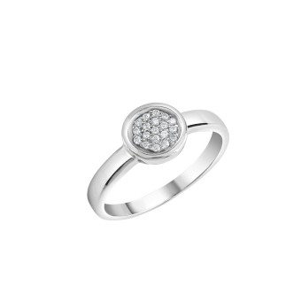 Ring 925-Sterling Silber rhodiniert Zirkonia 052 (16,6)