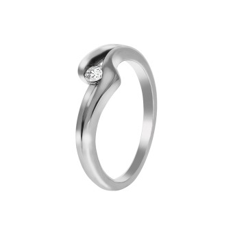 Ring 925/- Sterling Silber rhodiniert Zirkonia 052 (16,6)