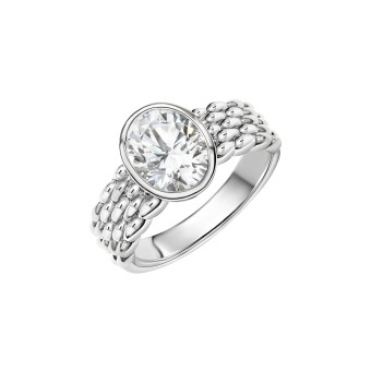 ZEEme Silver Ring 925/- Sterling Silber rhodiniert Zirkonia 054 (17,2)