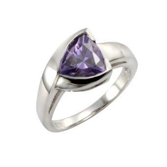 Ring 925/- Sterling Silber rhodiniert Zirkonia 052 (16,6)