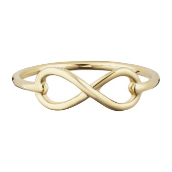 CAI Ring 925/- Sterling Silber vergoldet Infintity 050 (15,9)